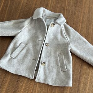 Zara Cream Pea Coat Elegant Tailored Design